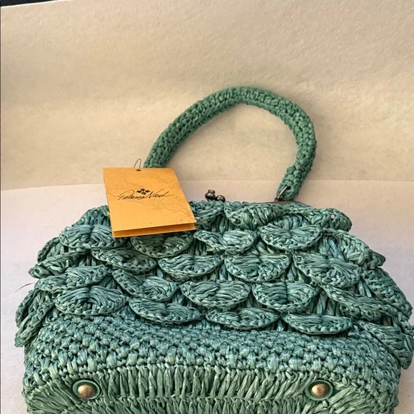 Patricia Nash Teal Woven Clutch - Picture 1 of 2